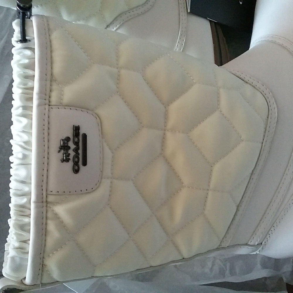 COACH Boots NWT 7.5, Chalk/ Sparrow - Picture 5 of 8